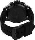 Emporio Armani Diver Chronograph Quartz Green Dial Black Silicon Strap Watch For Men - AR11463