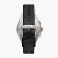 Emporio Armani Claudio Chronograph Silver Dial Black Leather Strap Watch For Men - AR11498
