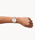 Emporio Armani Retro Silver Dial Two Tone Steel Strap Watch For Men - AR1677