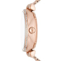Emporio Armani Meccanico Automatic White Dial Rose Gold Mesh Strap Watch For Women - AR60063