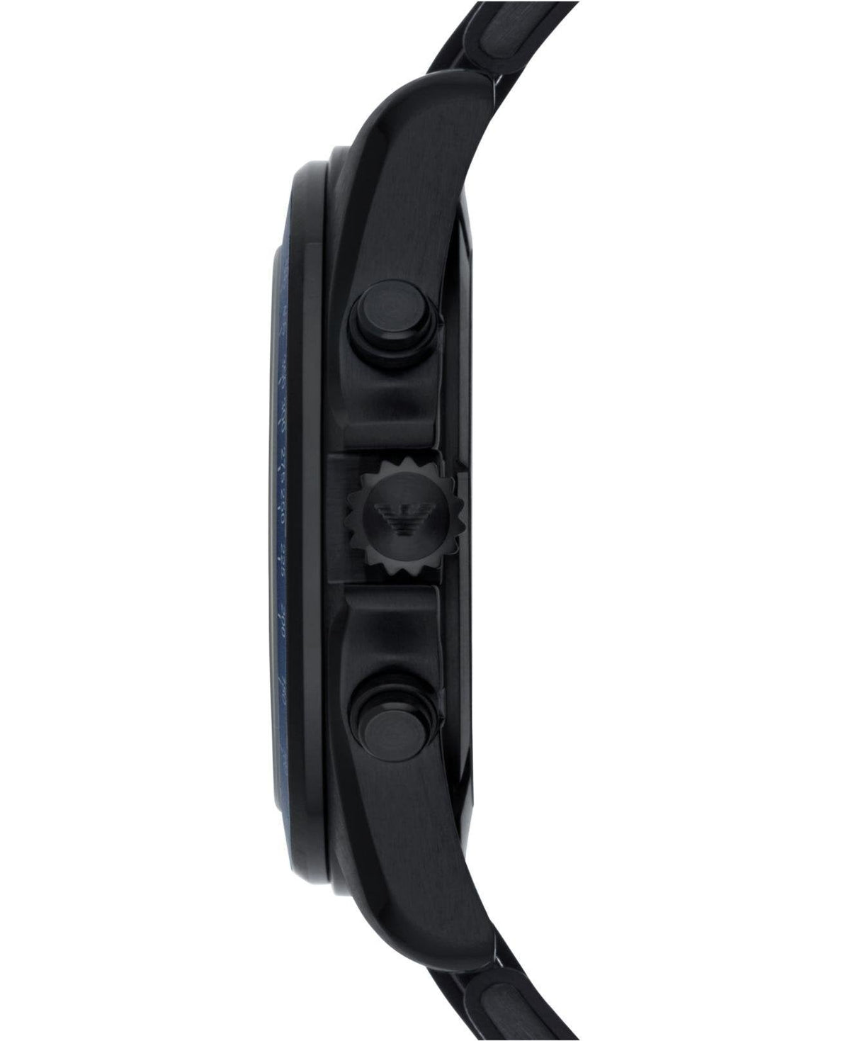 Emporio Armani Sigma Chronograph Blue Dial Black Silicone Strap Watch For Men - AR6121