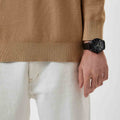 Armani Exchange Outerbanks Chronograph Black Dial Brown Leather Strap Watch For Men - AX1732