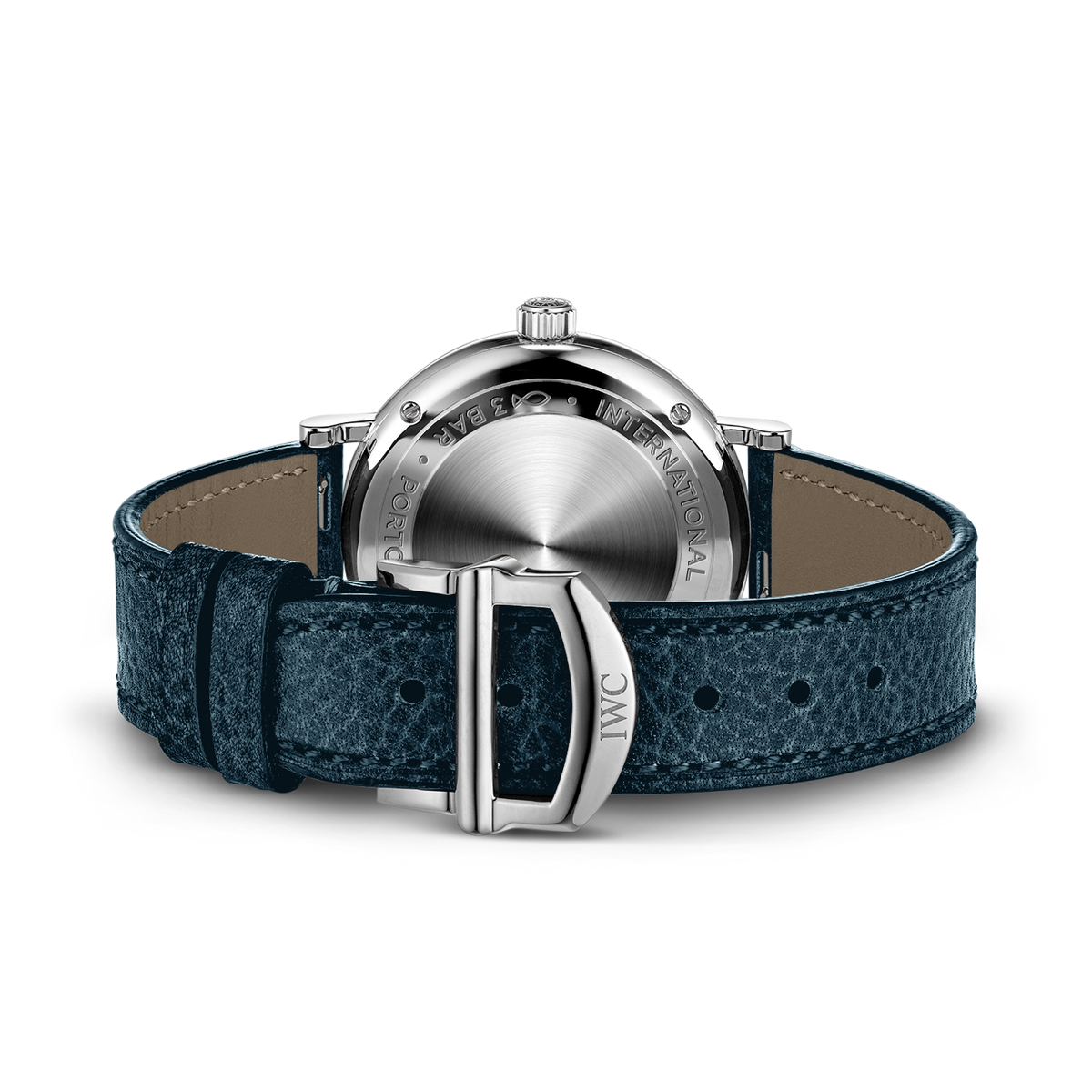 IWC Portofino Automatic Silver Dial Blue Leather Strap Watch for Women - IW357411