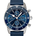 Breitling Superocean Heritage Chronograph 44 Blue Dial Blue Mesh Bracelet Watch for Men - A13313161C1S1