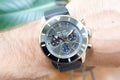Breitling Superocean Heritage B01 Chronograph 44 Black Dial Black Mesh Bracelet Watch for Men - UB01621A1M1S1