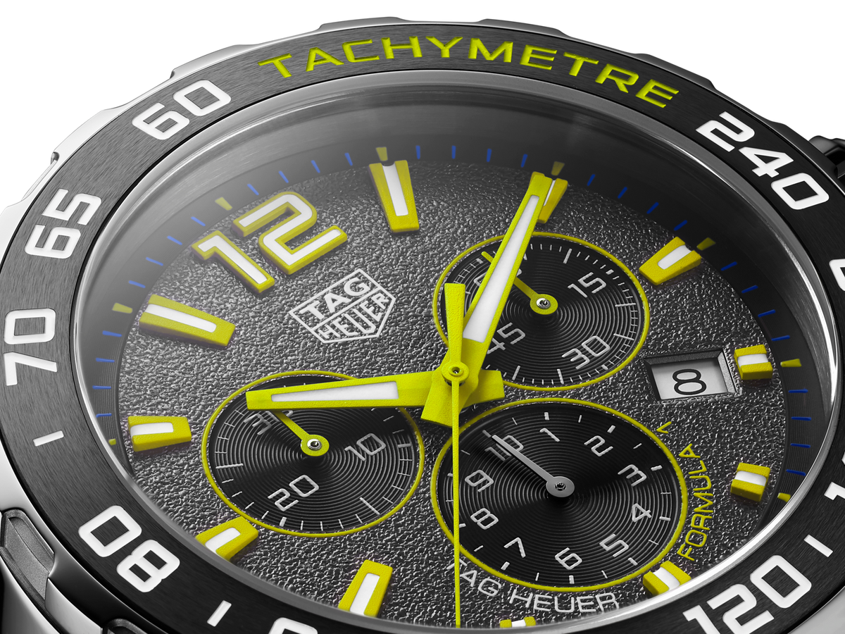 Tag Heuer Formula 1 Chronograph Grey Dial Silver Steel Strap Watch for Men - CAZ101AG.BA0842
