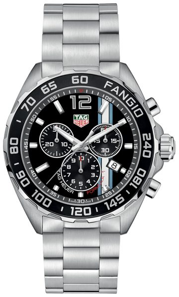 Tag Heuer Formula 1 Chronograph Black Dial Silver Steel Strap Watch for Men - CAZ101H.BA0842