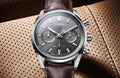 Tag Heuer Carrera Chronograph Grey Dial Brown Leather Strap Watch for Men - CBN2012.FC6483