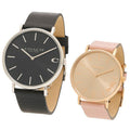 Coach Perry Rose Gold Dial Pink Leather Strap Watch for Women - 14503332-C