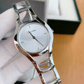 Calvin Klein Class White Dial Silver Steel Strap Watch for Women - K6R23126