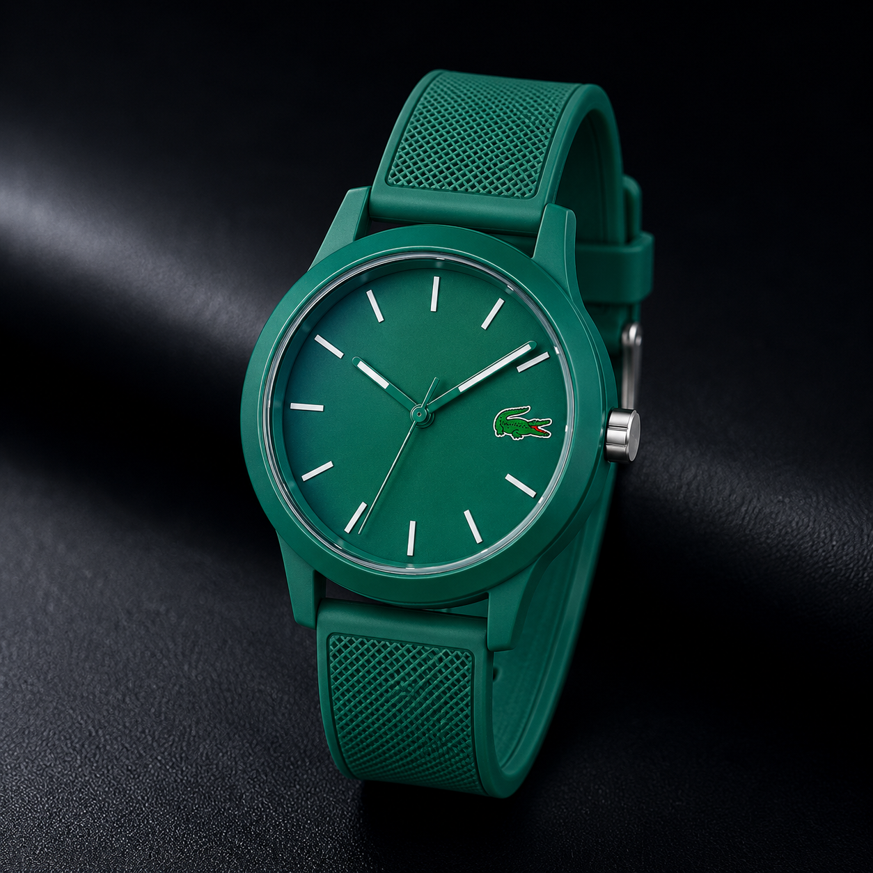 Lacoste 12.12 Cyan Green Dial Cyan Green Silicon Strap Watch for Men  - 2011192