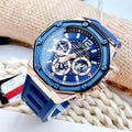 Guess Momentum Chronograph Blue Dial Blue Rubber Strap Watch for Men - GW0263G2