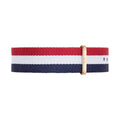 Daniel Wellington Classic Cambridge White Dial Two Tone NATO Strap Watch For Men - DW00100003
