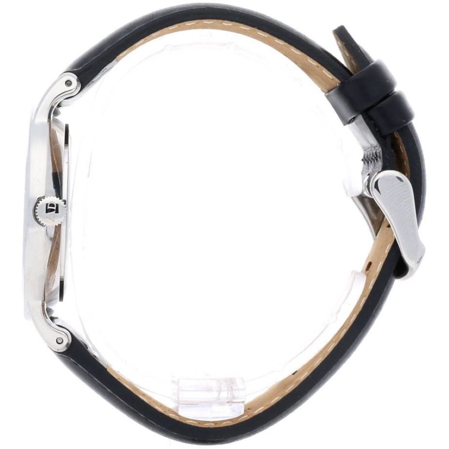 Daniel Wellington Dapper Sheffield White Dial Black Leather Strap Watch For Women - DW00100096