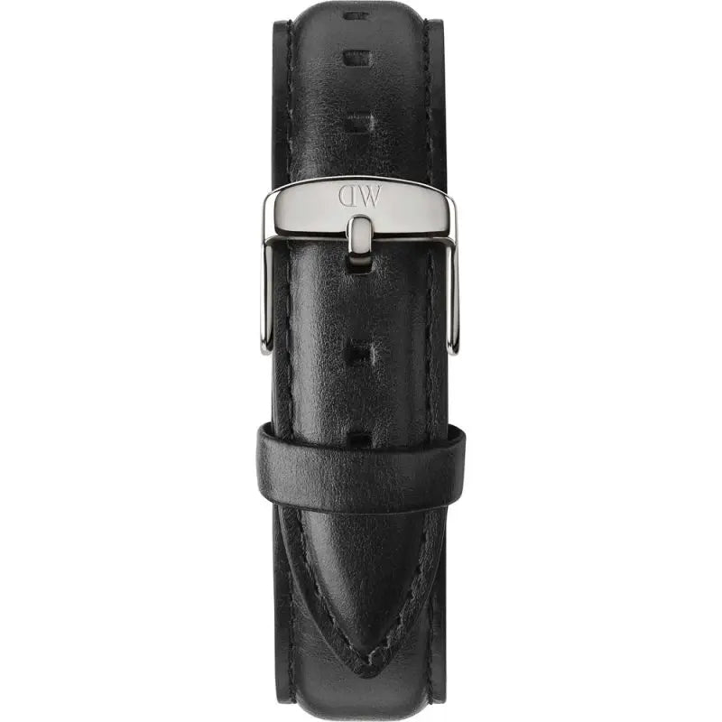 Daniel Wellington Petite Sheffield Black Dial Black Leather Strap Watch For Women - DW00100180