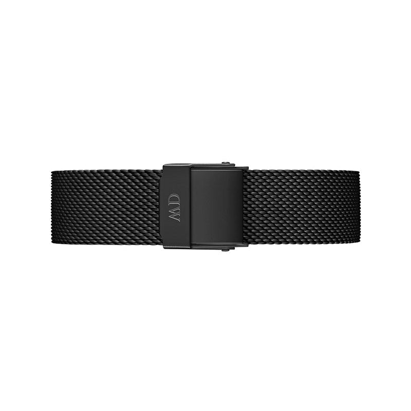 Daniel Wellington Petite Ashfield Black Dial Black Mesh Strap Watch For Women - DW00100202