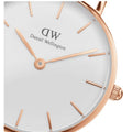 Daniel Wellington Classic Petite York White Dial Brown Leather Strap Watch For Women - DW00100176
