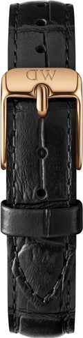 Daniel Wellington Classic Petite Reading White Dial Black Leather Strap Watch For Women - DW00100229