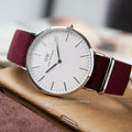 Daniel Wellington Classic Roselyn White Dial Red NATO Strap Watch For Women - DW00100268