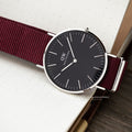 Daniel Wellington Classic Roselyn Black Dial Red NATO Strap Dial Watch For Women - DW00100270
