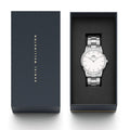 Daniel Wellington Iconic White Dial Silver Steel Strap Watch For Men - DW00100341