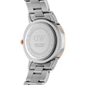 Daniel Wellington Iconic Link Pink Dial Silver Steel Strap Watch For Women - DW00100327