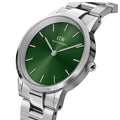 Daniel Wellington Iconic Link Emerald Green Dial Silver Steel Strap Watch For Men - DW00100427