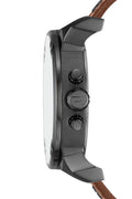 Diesel Mr Daddy Chronograph Grey Dial Brown Leather Strap Watch For Men - DZ7413