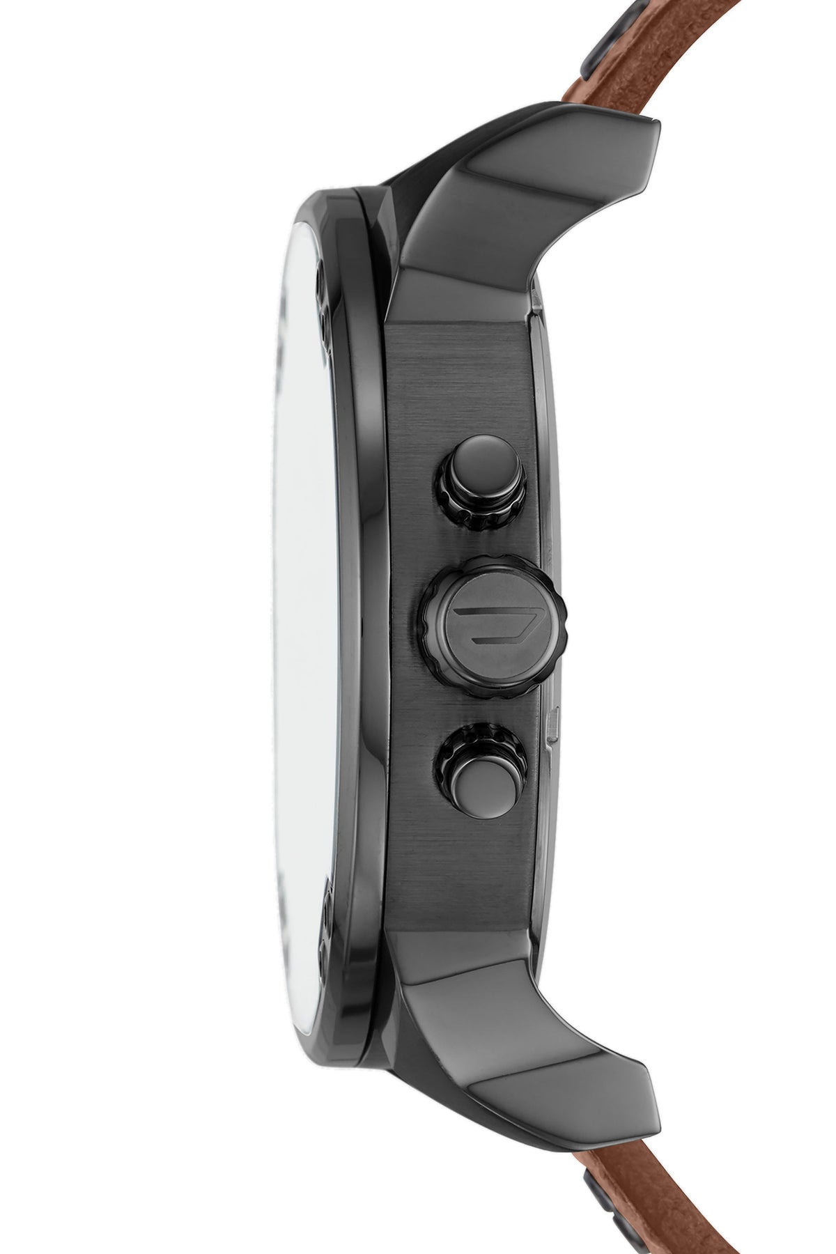 Diesel Mr Daddy Chronograph Grey Dial Brown Leather Strap Watch For Men - DZ7413