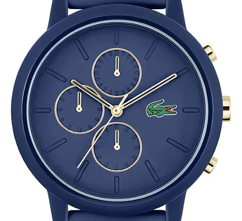 Lacoste 12.12 Blue Dial Blue Silicon Strap Watch for Men - 2011248