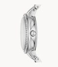 Fossil Virginia Pink Dial Silver Steel Strap Watch for Women - ES3504