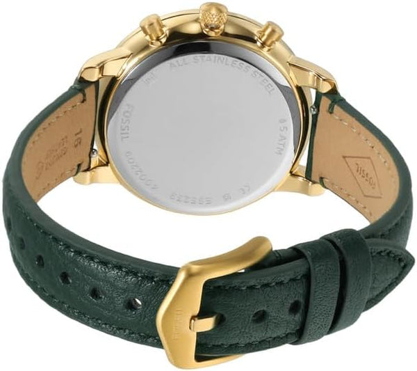 Fossil Neutra Chronograph Green Dial Green Leather Strap Watch for Women - ES5239