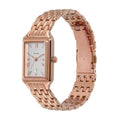 Fossil Raquel Three Hand Date White Dial Rose Gold Steel Strap Watch For Women - ES5271