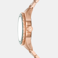 Fossil Blue Dive Three Hand Green Dial Rose Gold Steel Strap Watch For Women - ES5371