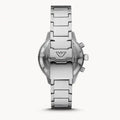 Emporio Armani Diver Chronograph Quartz Black Dial Silver Steel Strap Watch For Men - AR11360