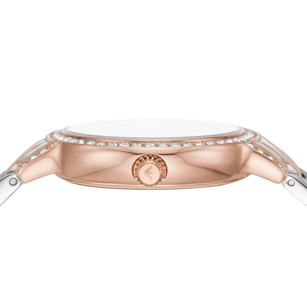 Emporio Armani Cleo Mother of Pearl Dial Two Tone Steel Strap Watch For Women - AR11499
