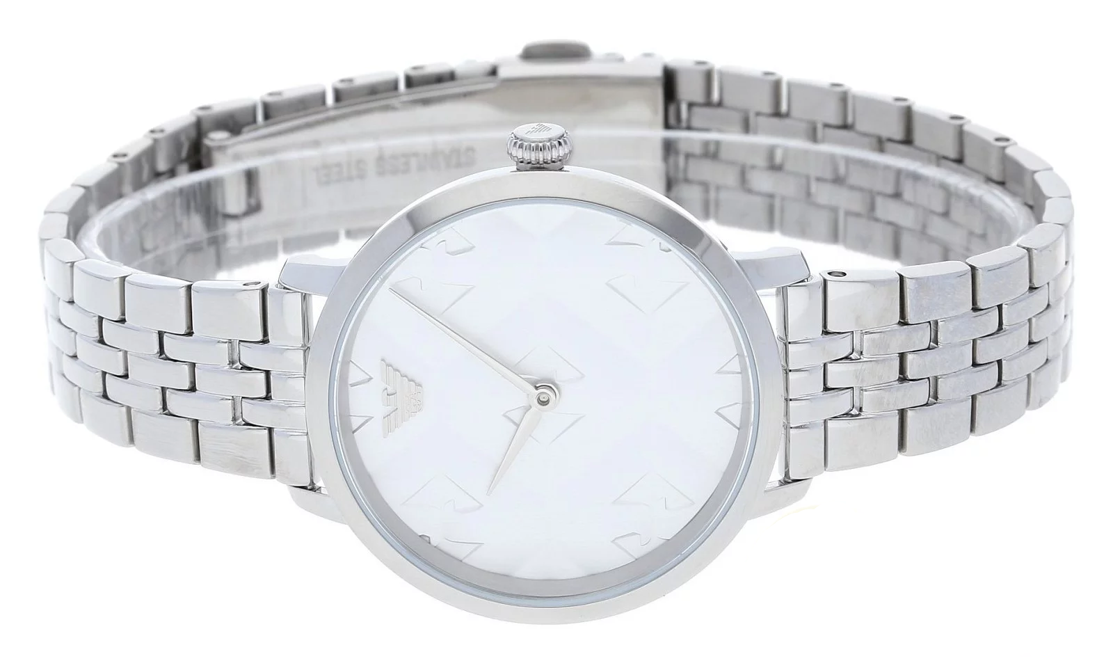Emporio Armani Modern Silver Dial Silver Steel Strap Watch for Women - AR11213