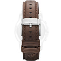 Fossil Grant Chronograph White Dial Brown Leather Strap Watch for Men - FS4735