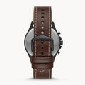 Fossil Dillinger Chronograph White Dial Brown Leather Strap Watch for Men - FS5674