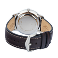 Fossil Neutra Minimalist Moonphase Silver Dial Brown Leather Strap Watch for Men - FS5905