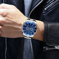 Hugo Boss Ocean Edition Chronograph Blue Dial Silver Steel Strap Watch for Men - 1513704