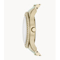 Fossil Stella Multifunction Gold Dial Two Tone Steel Strap Watch for Women - ES4757