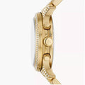Michael Kors Everest Chronograph Crystals Gold Dial Gold Steel Strap Watch For Women - MK7254
