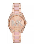 Michael Kors Janelle Analog Rose Gold Dial Two Tone Steel Strap Watch For Women - MK4731