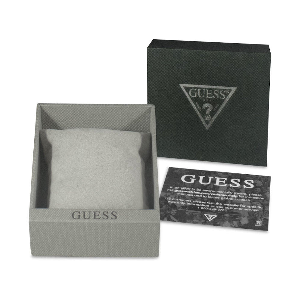 Guess Circuit Chronograph Black Dial Silver Steel Strap Watch For Men - W0968G1