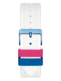 Guess Athena White Dial White Rubber Strap Watch for Women - GW0030L6