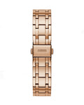 Guess Cosmo Diamonds Silver Dial Rose Gold Steel Strap Watch For Women - GW0033L3