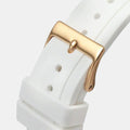 Guess Moonlight Diamonds White Dial White Rubber Strap Watch for Women - GW0257L2