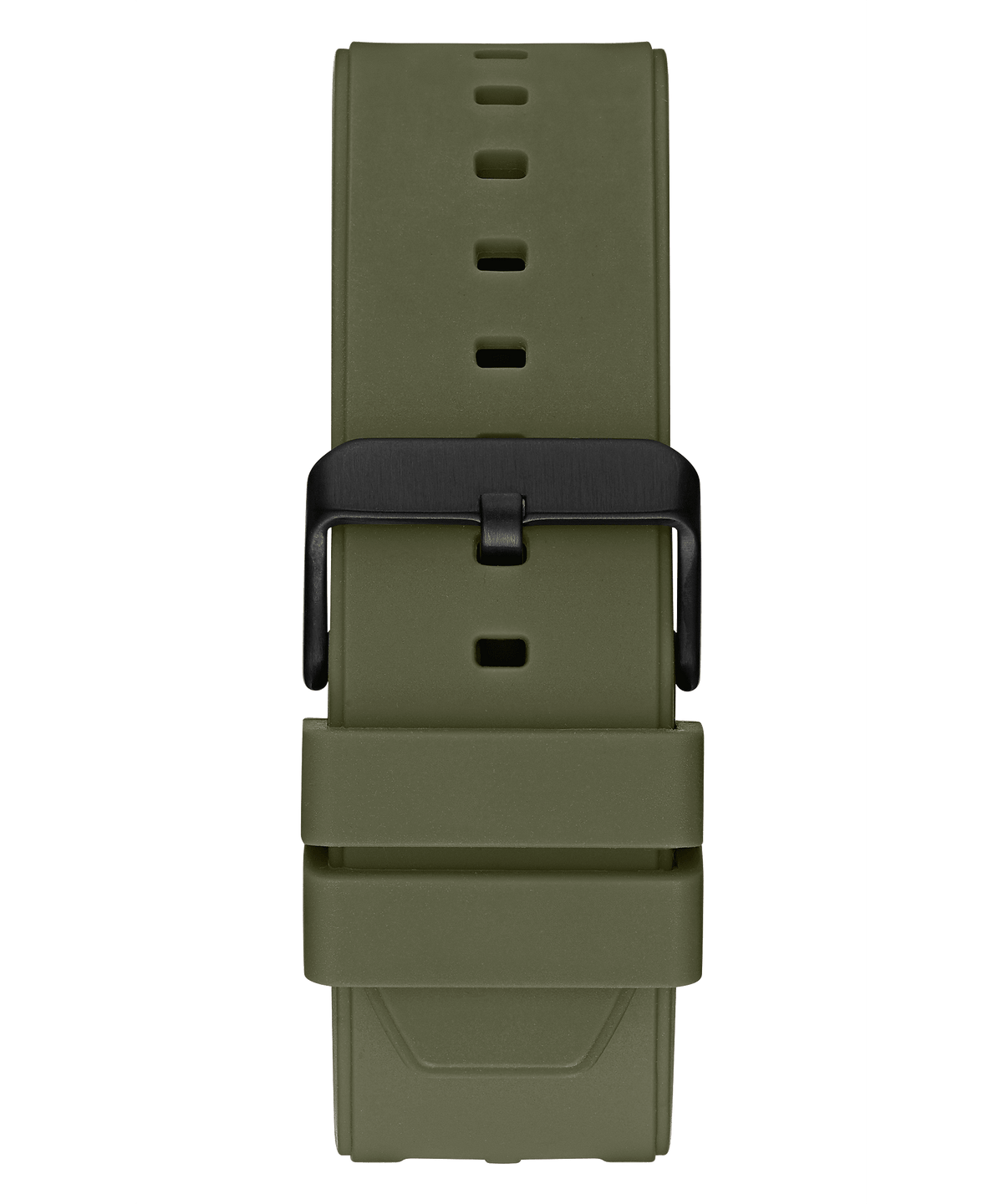 Guess Sport Chronograph Black Dial Green Silicone Strap Watch for Men - W0167G4