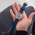 Guess Connoisseur Blue Dial Blue Silicone Strap Watch For Men - GW0335G2